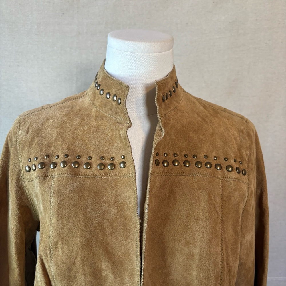 Women’s brown leather jacket Chi by Faichi size small-medium - Picture 2 of 8